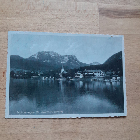 AK Salzkammergut. Altaussee mit Sandling. (1942)