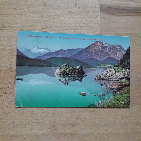 AK Altaussee. Dachsteinblick von der Restauration Seewies. (1906)
