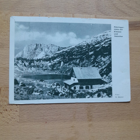 AK Pühringerhütte mit Elmsee und Salzofen.