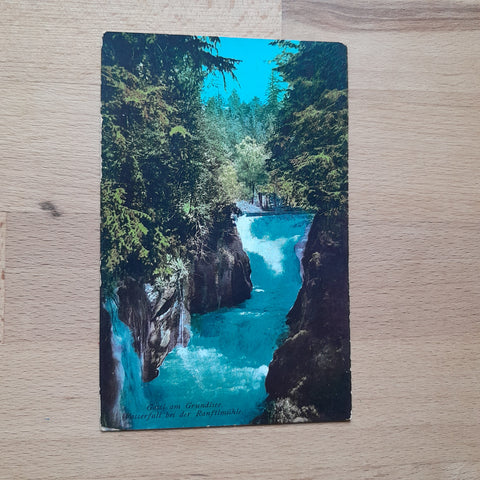 AK Gössl am Grundlsee. Wasserfall bei der Ranftlmühle (1910)