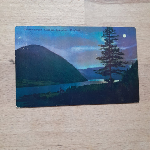 AK Gössl am Grundlsee. Mondnacht. (1908)
