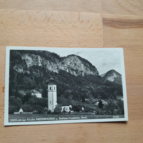 AK 1000-jährige Kirche Niederhofen u. Schloss Friedstein.