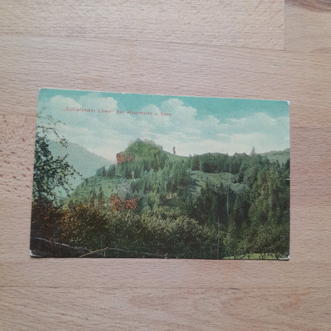 AK "Schlafender Löwe bei Altenmarkt an der Enns. (1910)