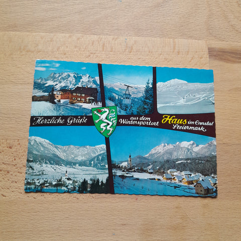 AK Herzliche Grüße aus dem Wintersportort Haus im Ennstal.
