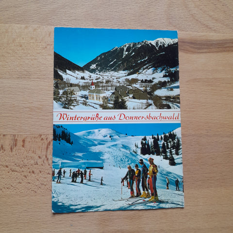 AK Wintergrüße aus Donnersbachwald.