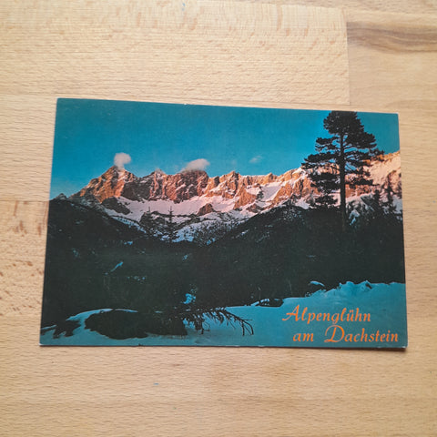 AK Alpenglühen am Dachstein.