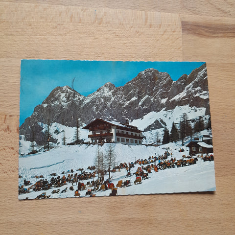AK Berghotel Türlwand gegen die Dachsteinsüdwände.