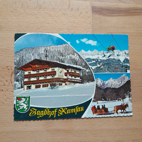 AK Ramsau am Dachstein 85. Hotel Restaurant Jagdhof. Bes. R. u. I. Walcher.