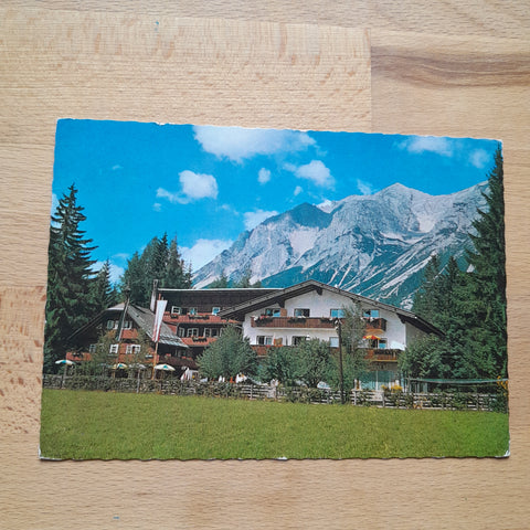 AK Ramsau am Dachstein. Hotel Pension Almfrieden. Bes. M. u. H. Schrempf.