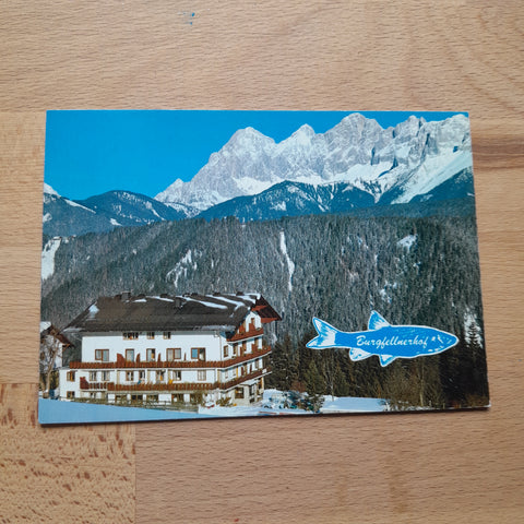 AK Schladming. Gasthof Pension Burgfellnerhof.. Inh. Familie Fischbacher.