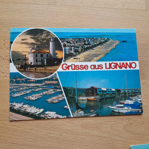 AK Grüsse aus Lignano.