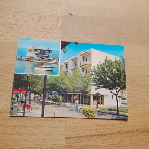 AK Lignano Sabbiadoro. Via Adriatica. Hotel Al Prater.