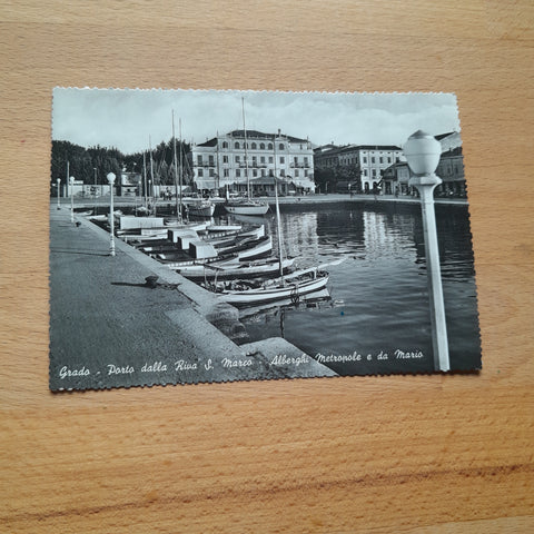 AK Grado - Porto della Riva S. Marco - Alberghi Metropole e da Mario.