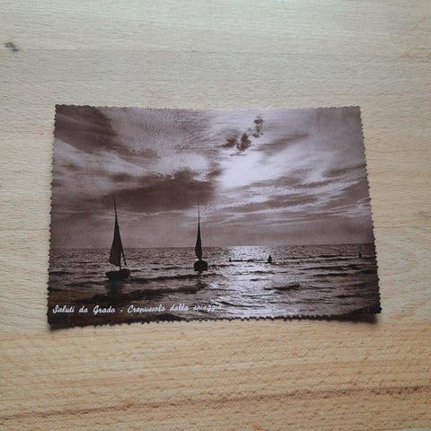 AK Saluti da Grado - Crepuscolo dalla Spiaggia.