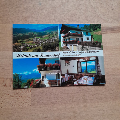 AK Krakaudorf 2. Urlaub am Bauernhof. Fam. Otto und Inge Siebenhofer.