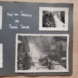 4 Kleine Fotos auf Albumblatt Bad Gastein. Auf der Terrasse des Hotels Moser.