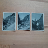 3 Kleine Fotos Schleierfall bei Böckstein bzw. Am Weg zum Nassfeld. (1953)