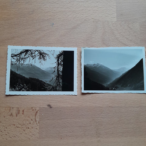 2 Kleine Fotos Blick zum Schareck (1961)
