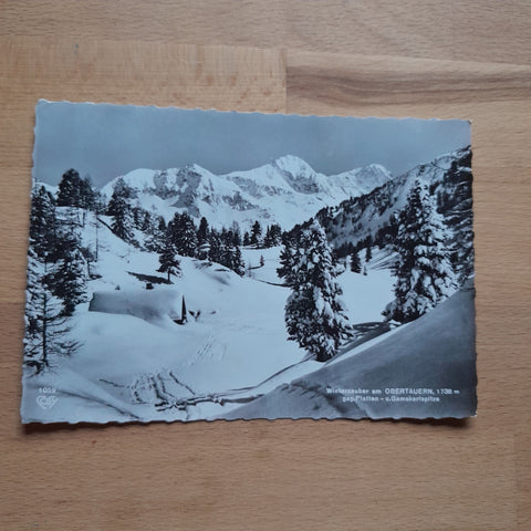 AK Winterzauber am Obertauern geg. Platten- u. Gamskarlspitze.
