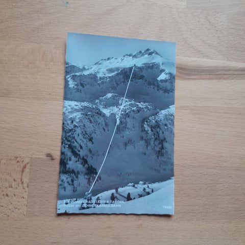 AK Schiparadies Radstädter Tauern. Trasse der Zehnerkarseilbahn.