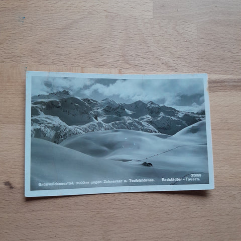 AK Grünwaldseesattel gegen Zehnerkar u. Teufelshörner. Radstädter Tauern.