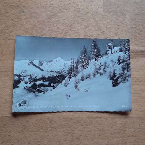 AK Schiparadies Radstädter Tauern. Felseralm geg. Steinfeldspitze.