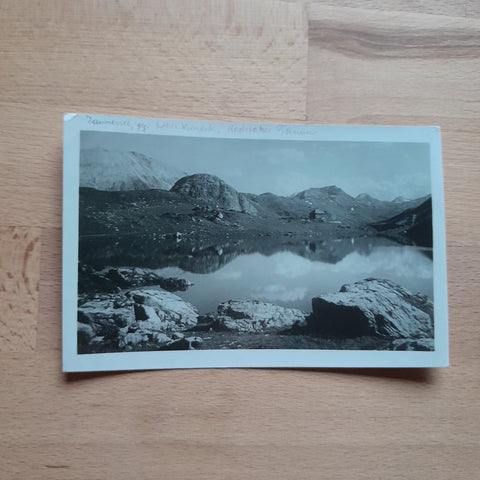 AK Franz Fscherhütte in den südl. Radstädter Tauern mit Zaunersee gegen Hohes Weisseck.