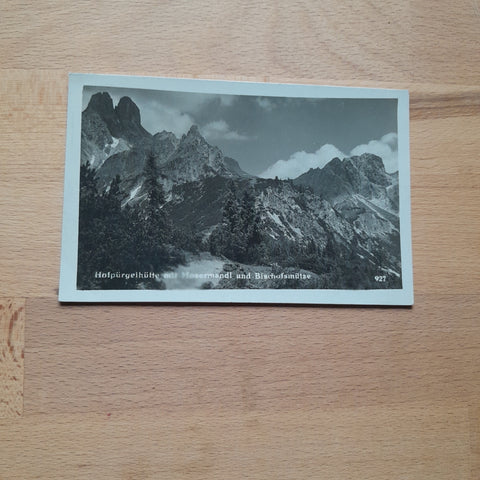 AK Hofpürgelhütte mit Mosermandl und Bischofsmütze. (1931)