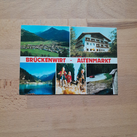 AK Altenmarkt im Pongau. Gasthof Pension Brückenwirt Familie Scharfetter.
