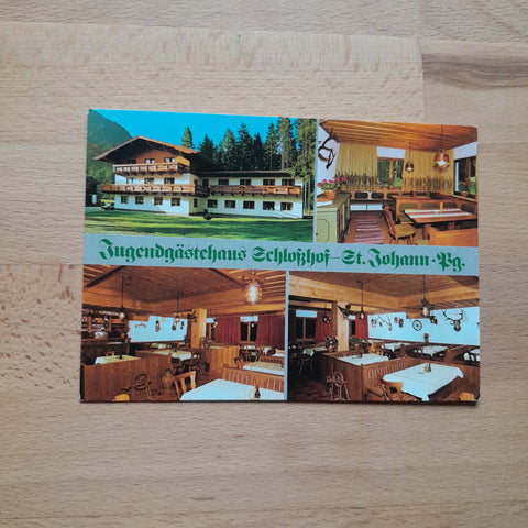 AK St. Johann im Pongau. Plankenau 31. Jugendgästehaus Schlosshof. Fam. Promegger.