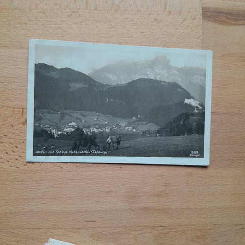AK Werfen mit Schloss Hohenwerfen.