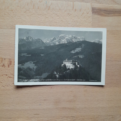 AK Veste Hohenwerfen & Hochkönig vom Weg zur Eisriesenwelt.