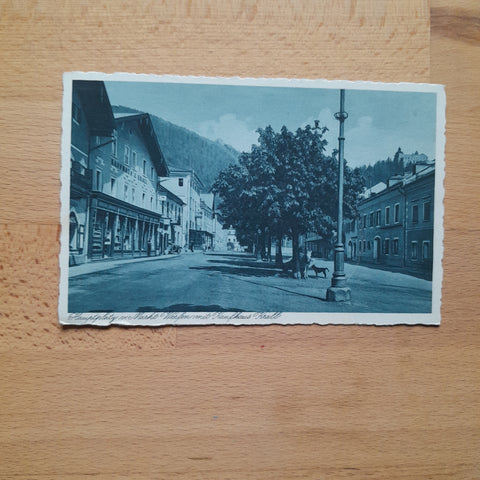 AK Hauptplatz vom Markt Werfen mit Kaufhaus Krall.