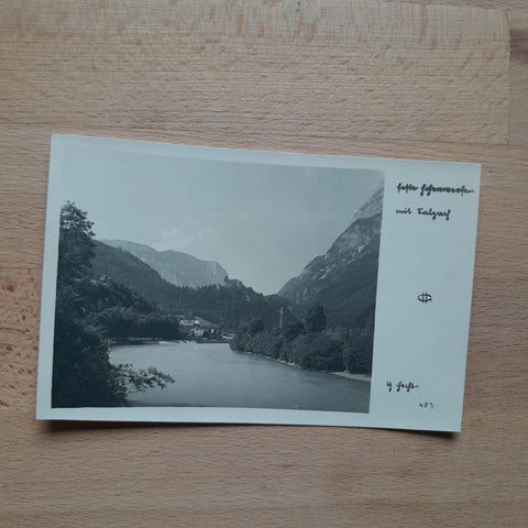 AK Feste Hohenwerfen mit Salzach.