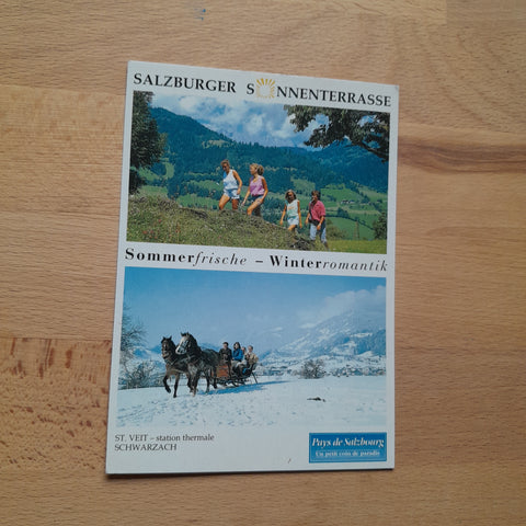 AK Salzburger Sonnenterrasse Sommerfrische - Winterromantik. St. Veit Schwarzach.