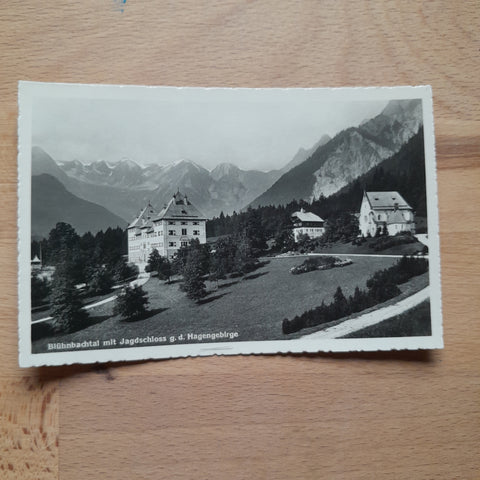 AK Blühnbachtal mit Jagdschloss g.d. Hagengebirge.