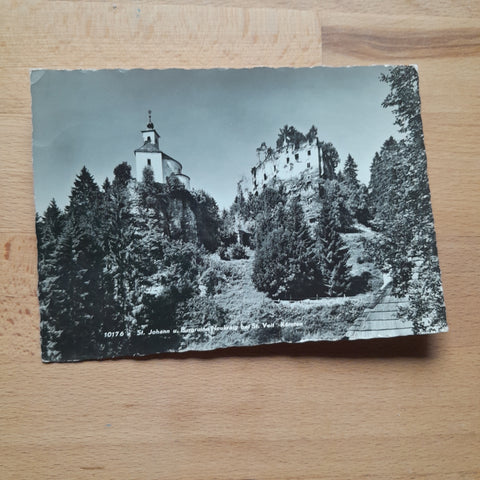AK St. Johann u. Burgruine Neukraig bei St. Veit.