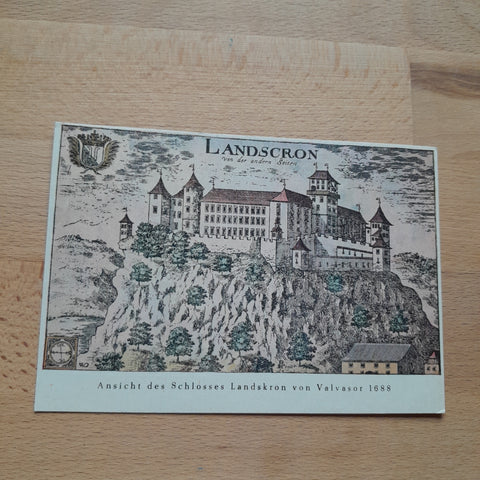 AK Ansicht des Schlosses Landskron von Valvasor 1688.