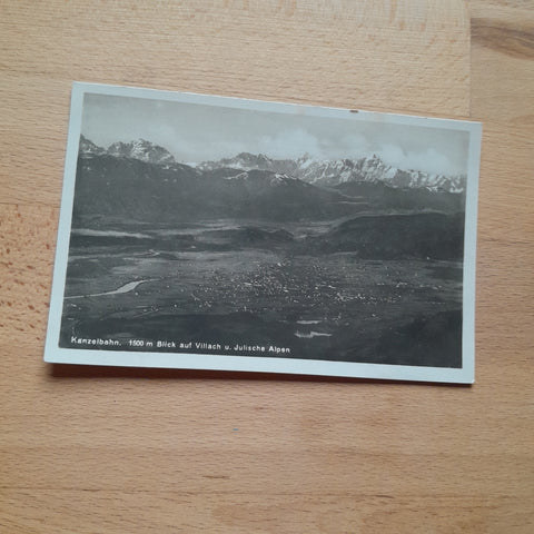 AK Kanzelbahn Blick auf Villach u. Julische Alpen. (1929)