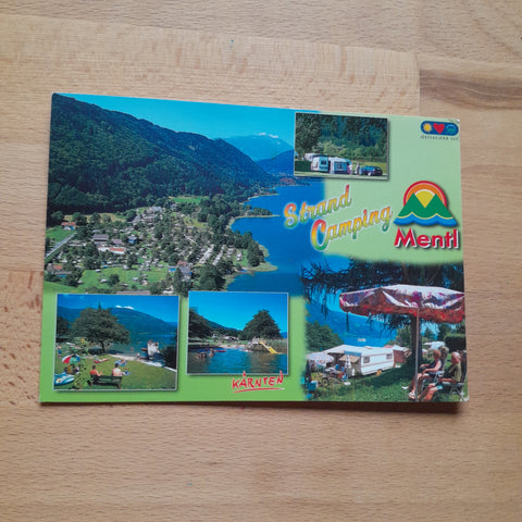 AK Strandcamping Mentl. Familie Lauritsch. Süduferstraße 265/267. Landskron - Heiligengestade.