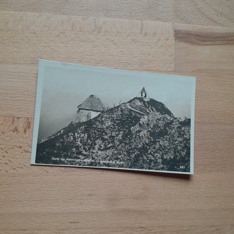 AK Gipfel der Villacheralpe mit slovenischer Kirche.
