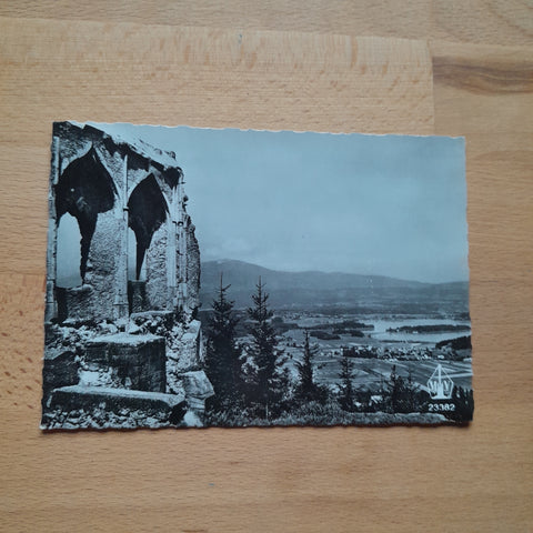 AK Blick von der Ruine Finkenstein auf Faakersee und Gerlitzen.