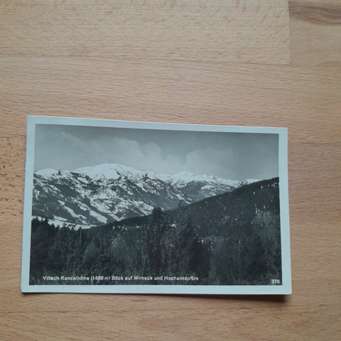 AK Villach - Kanzelhöhe Blick auf Mirnock und Hochalmspitze.