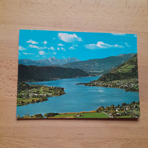 AK Blick über den Ossiacher See.