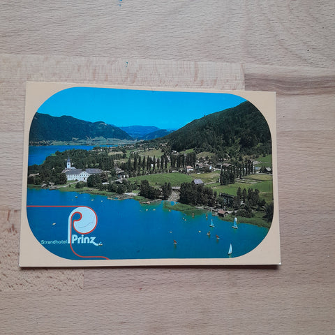 AK Ossiach 7. Strandhotel Prinz. Inh. Cornelia Prinz.