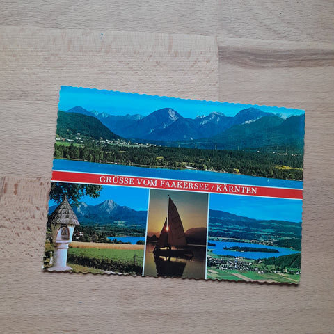 AK Grüsse vom Faakersee.
