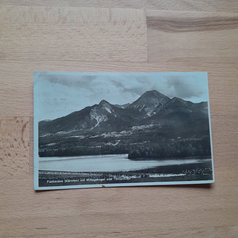 AK Faakersee mit Mittagskogel und Türkenkopf.