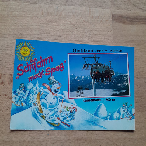 AK Gerlitzen. Kanzel. Schifahrn macht Spaß.