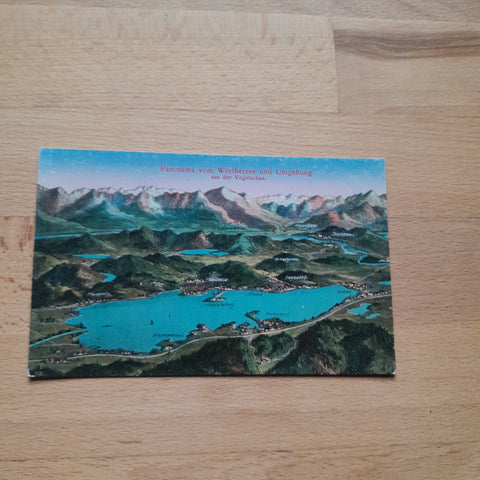 AK Panorama vom Wörthersee und Umgebung aus der Vogelschau. (1923)