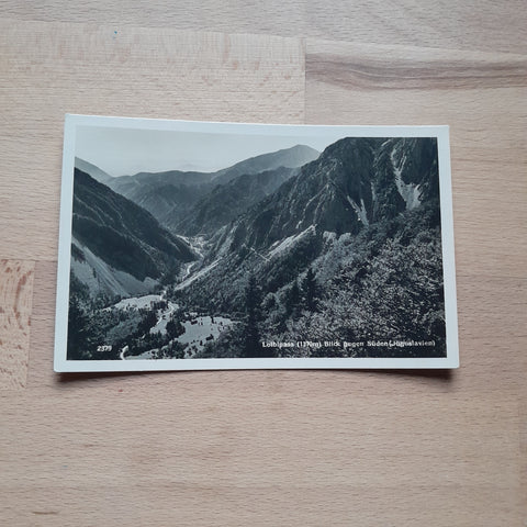 AK Loiblpass Blick gegen Süden.